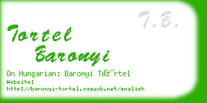 tortel baronyi business card